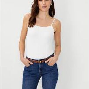 Loft white cotton camisole size XL